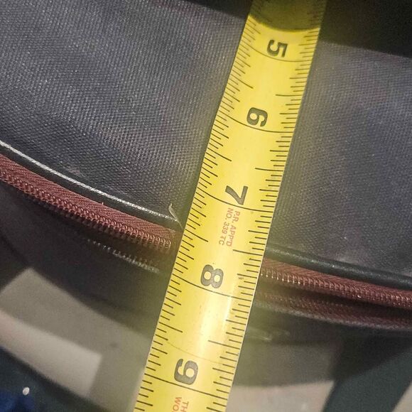 American Tourister Train Case Forest Green and Leather Soft sided 12x8"x8" - Picture 8 of 10